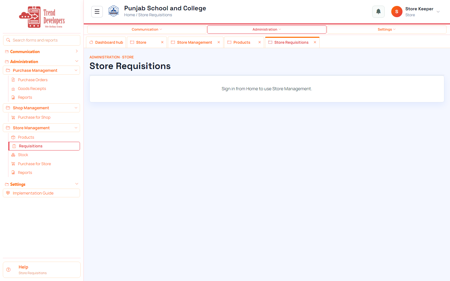 Create or issue a requisition